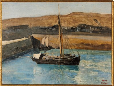 Corot - A Fishing Boat, Honfleur, c. 1830