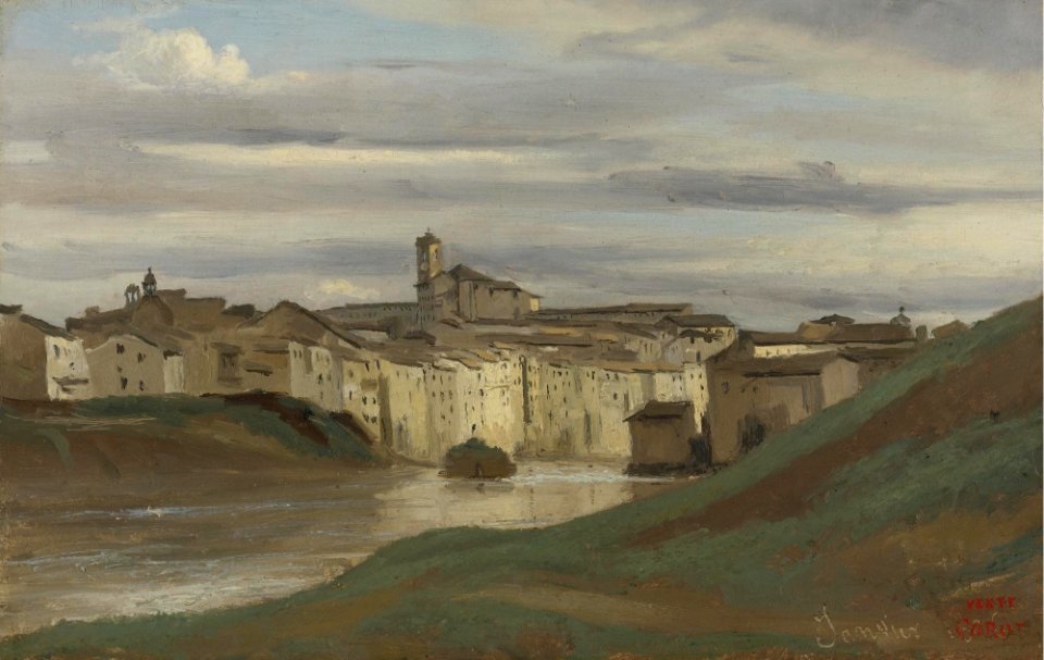 Jean-Baptiste-Camille Corot - Sur les bords du Tibre, Rome (1826)