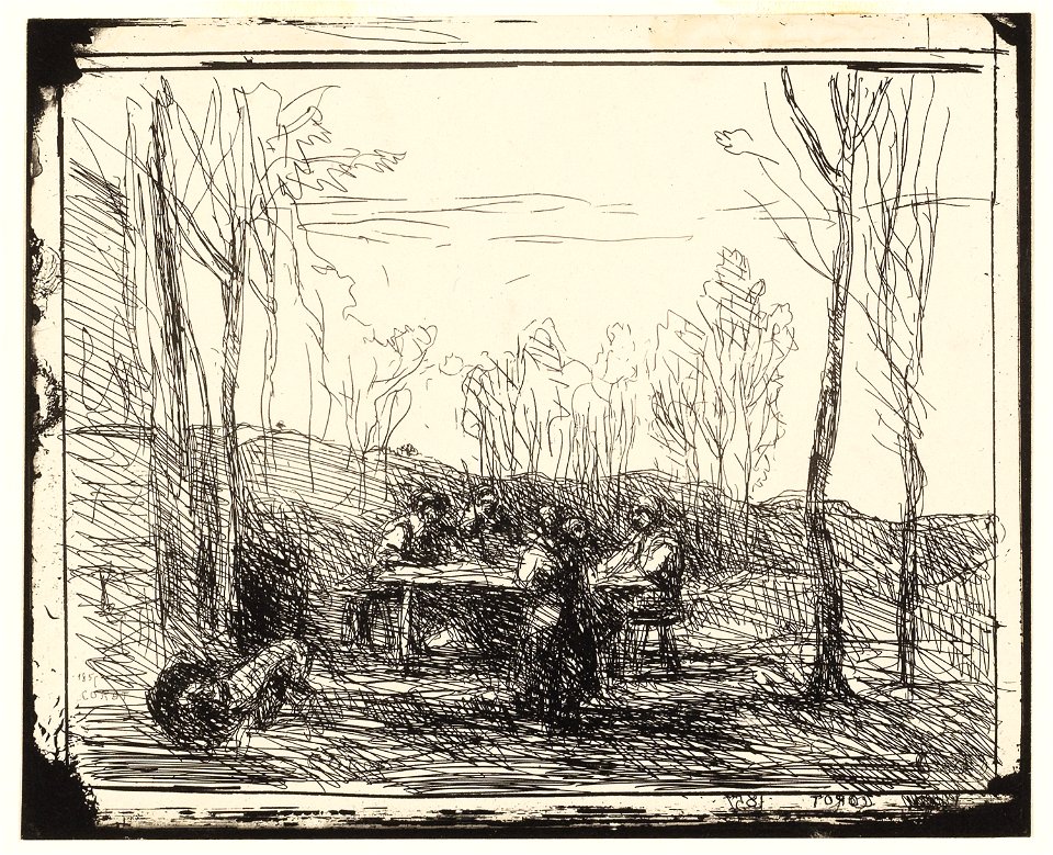 Corot - A Picnic in the Clearing, 1857, 1926.2214