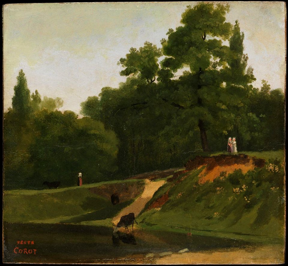Corot - Banks of the Stream near the Corot Property, Ville d'Avray, ca. 1823, R19