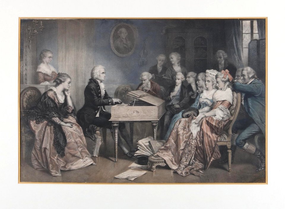 Cornilliet after Hamman Mozart at the harpsichord