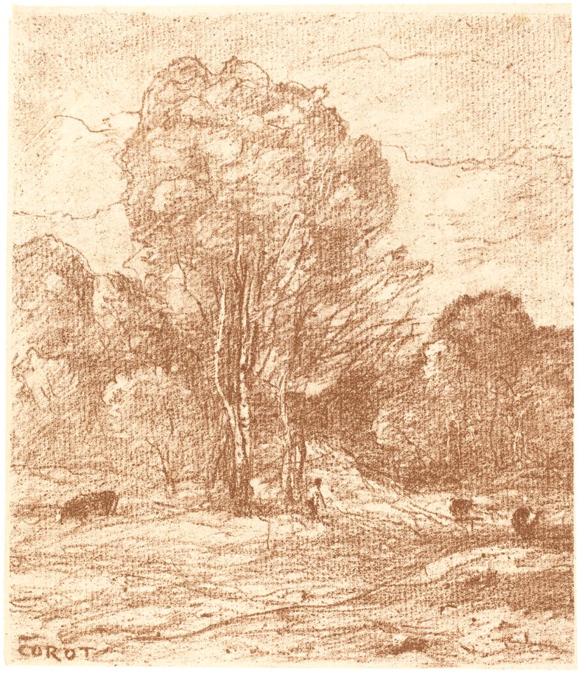 Corot - Drowsing Cattle (Le Dormoir des vaches), 1871
