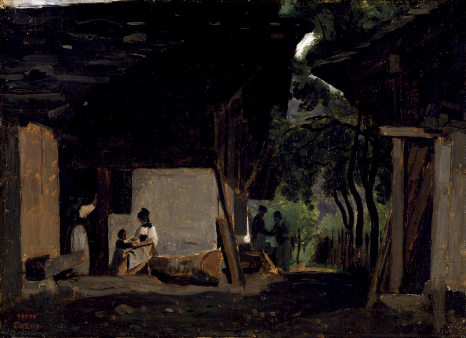 Corot - Entrance to a Chalet in the Bernese Oberland, ca. 1850-1855