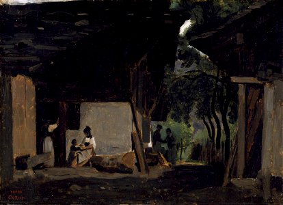 Corot - Entrance to a Chalet in the Bernese Oberland, ca. 1850-1855