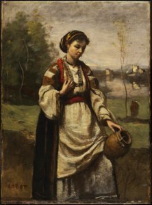 Corot - Gypsy Girl at a Fountain, 1865-1870