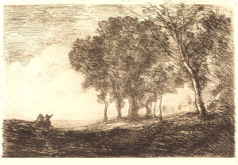 Corot - Italian Landscape, c. 1865, 2000.7.10