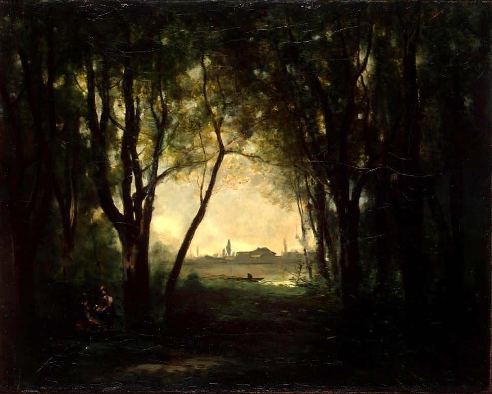 Corot - Landscape with a Lake, Late 1860s - early 1870s