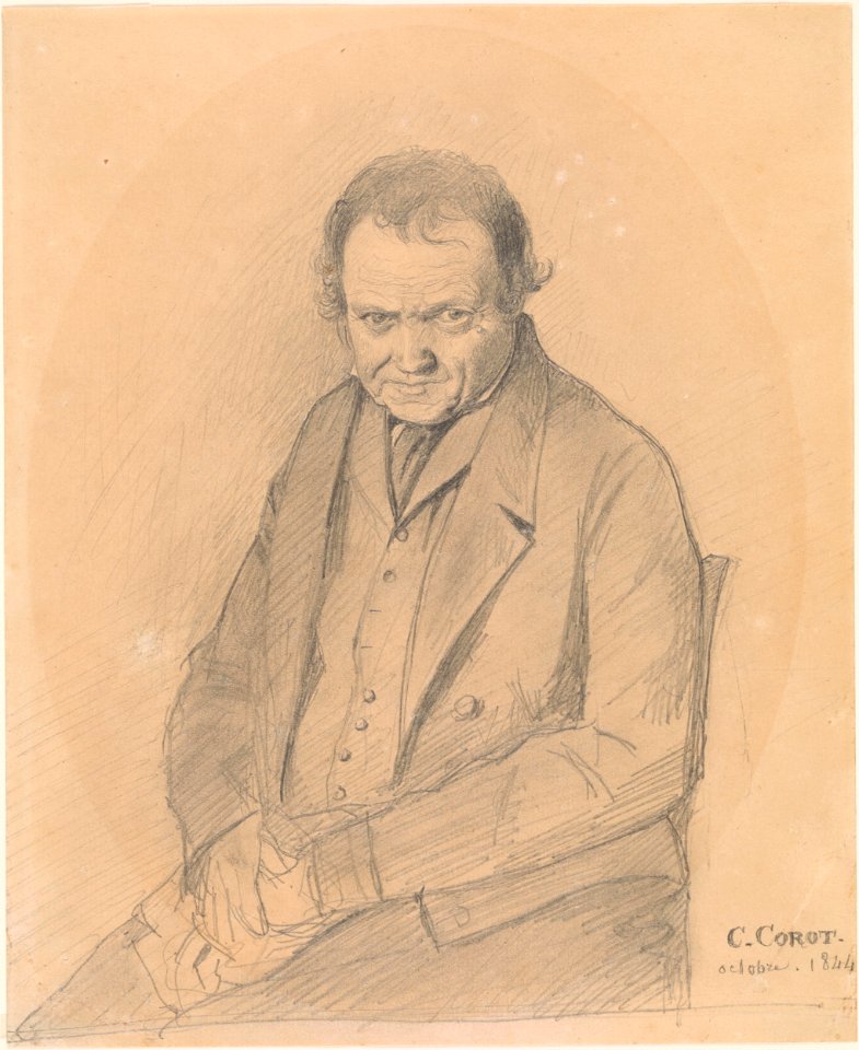 Corot - Portrait of a Man Seated in a Chair, 1844, 2010.113