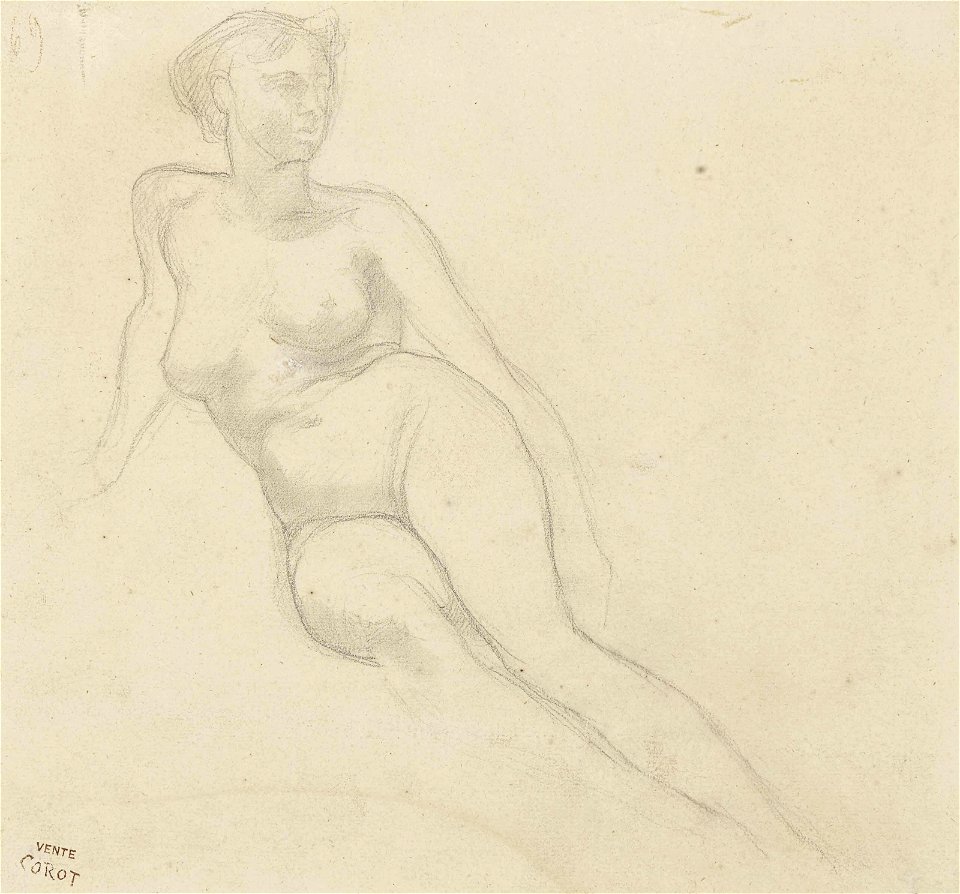 Corot - Femme nue allongée