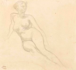 Corot - Femme nue allongée