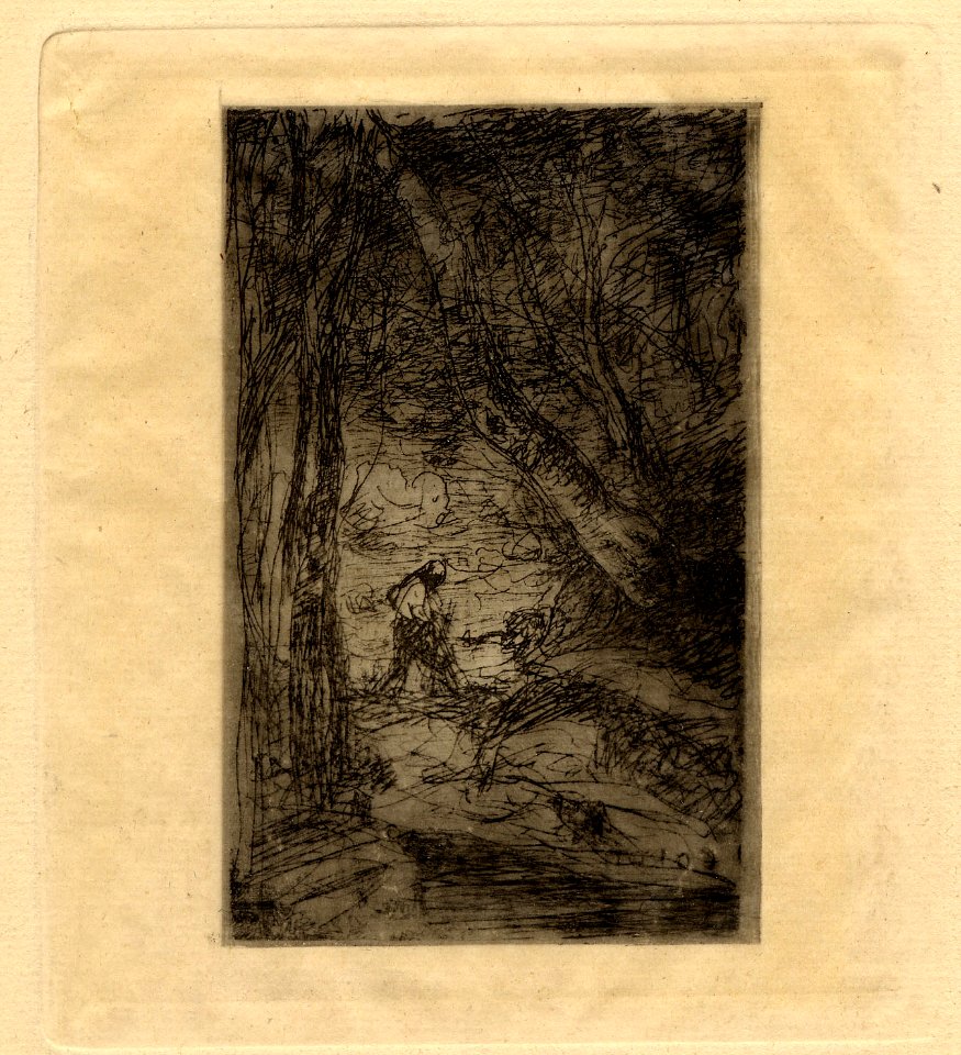Corot - Le Bucheron de Rembrandt, 1865,1209.710