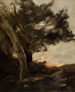 Corot - Night Landscape with a Lioness, 1857-1873