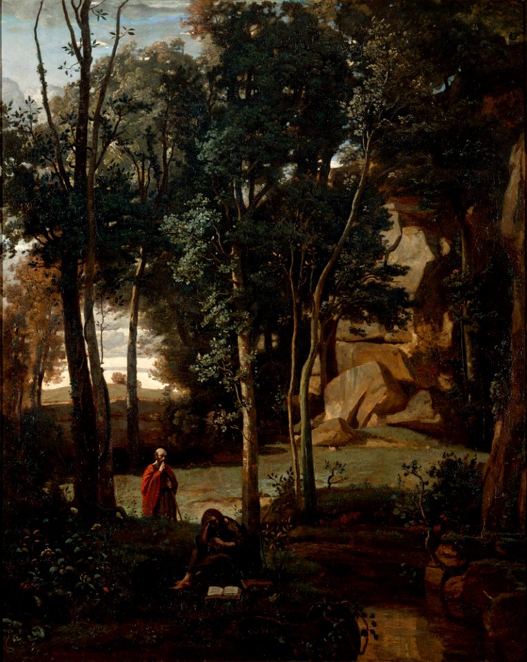 Corot - Démocrite et les Abdéritains ; paysage, 1841