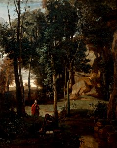 Corot - Démocrite et les Abdéritains ; paysage, 1841