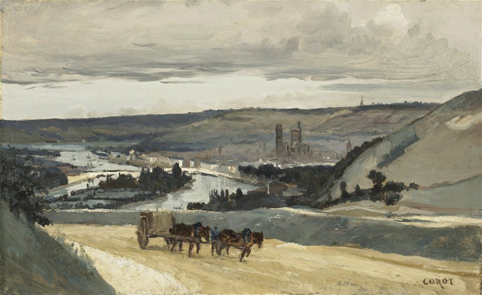 Corot - Panoramic View of Rouen, c. 1829-33