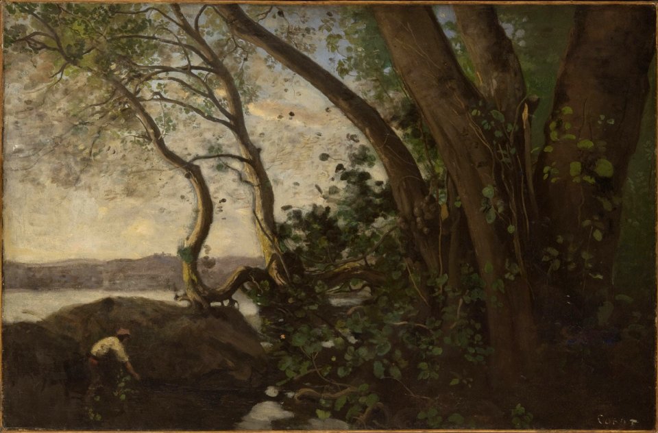 Corot - Edge of Lake Nemi, c. 1843