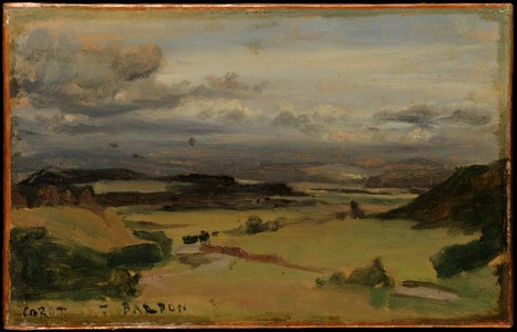 Corot - Landscape at Civita Castellana, 1826 or 1827, R173. Free illustration for personal and commercial use.