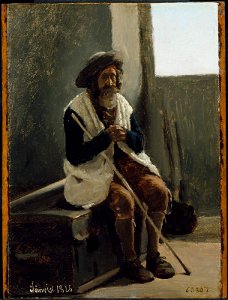 Corot - Old Man Seated on a Trunk, 1826