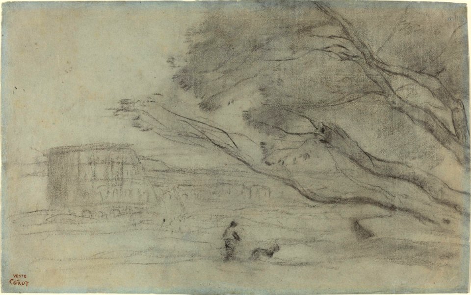 Corot - Souvenir Roman Landscape with the Colosseum, 1865-1870