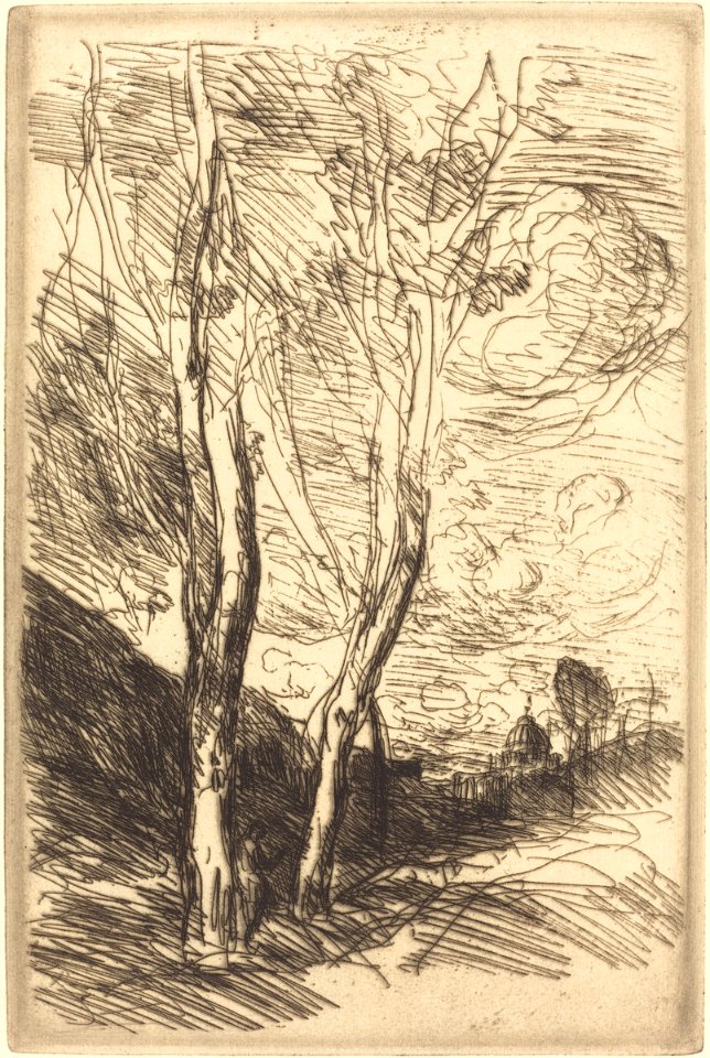 Corot - The Cathedral of Florence (Le Dome florentin), c. 1869-1870