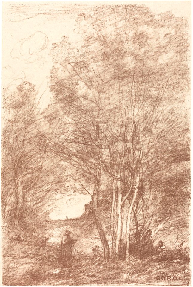 Corot - The Philosophers' Retreat (Le Repos des Philosophes), 1871