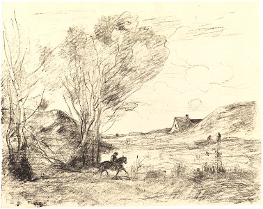 Corot - The Rider in the Reeds (Le Cavalier dans les roseaux), 1871