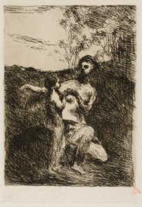 Corot - Venus Clipping Cupid’s Wings, first plate, 1869–70, 1927.2562