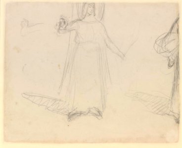 Corot - Verso Studies of angel, 1935,0608.2