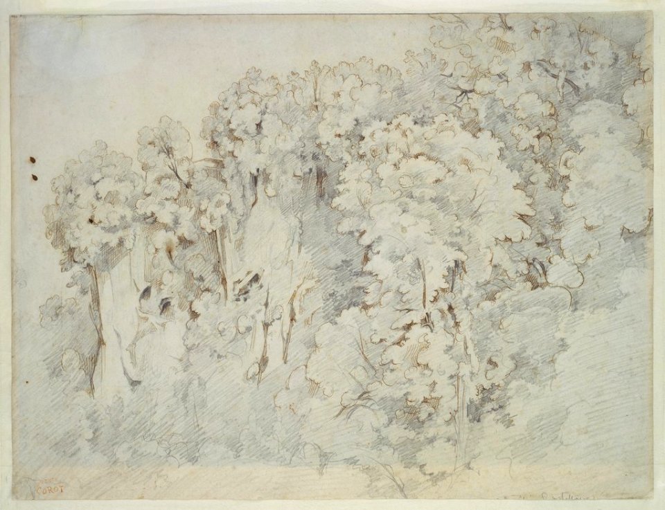 Corot - Study of a landscape near Civita Castellana, ca. 1827