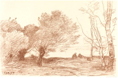Corot - Willows and White Poplars (Saules et peupliers blancs), 1871, 1943.3.2838
