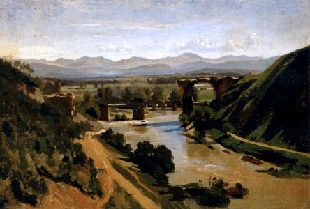Jean-Baptiste-Camille Corot - The Bridge of Narni - WGA05278