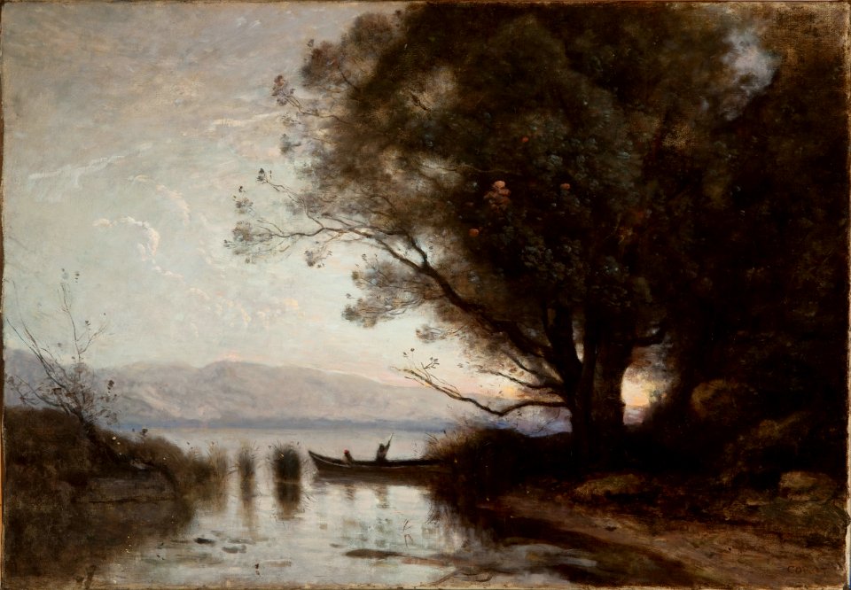 Corot - Souvenir of Riva Evening Glow, about 1865–70