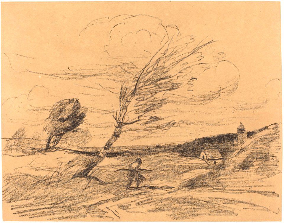 Corot - The Gust of Wind (Le Coup de vent), 1871