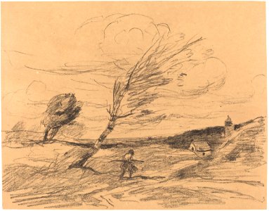 Corot - The Gust of Wind (Le Coup de vent), 1871