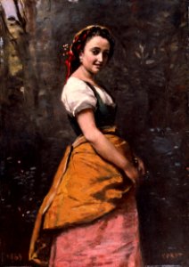 Camille Corot - Young Woman in the Woods - Google Art Project