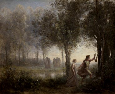 Jean-Baptiste-Camille Corot - Orpheus Leading Eurydice from the Underworld - 87.190 - Museum of Fine Arts