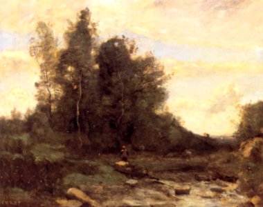 Corot Le torrent pierreux