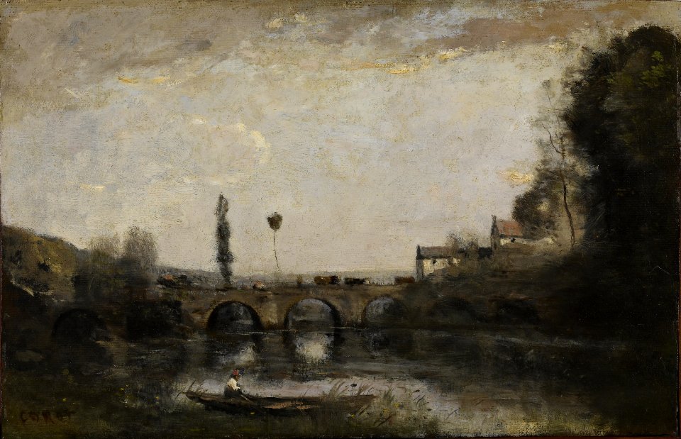 Jean-Baptiste-Camille Corot - Landscape with Bridge - Walters 37152