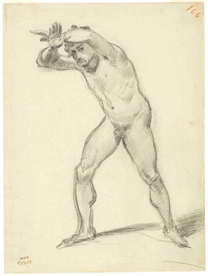 Corot - Standing Male Nude, 1843, 2010.341