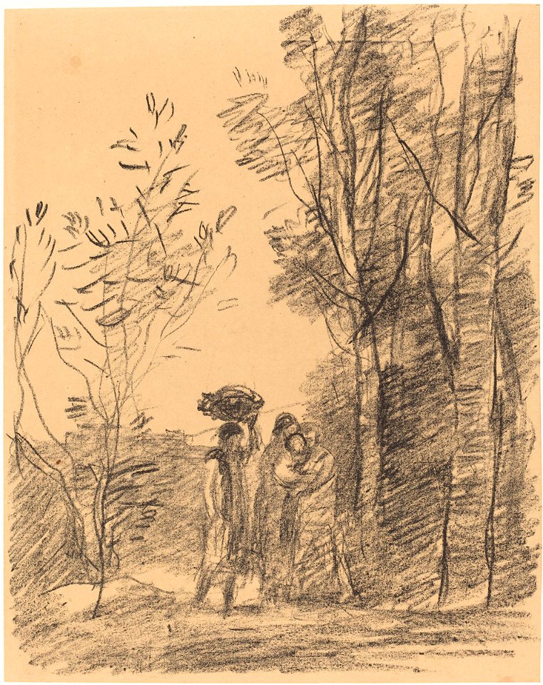 Corot - The Meeting in the Woods (La Rencontre du bosquet), 1871