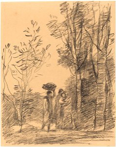 Corot - The Meeting in the Woods (La Rencontre du bosquet), 1871