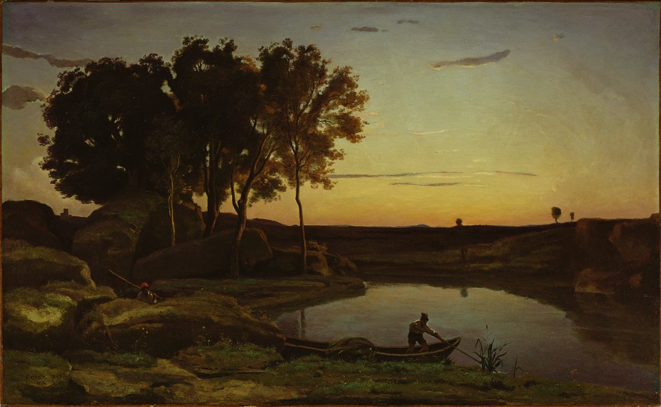 Jean-Baptiste-Camille Corot - Landscape with Lake and Boatman - 84.PA.79 - J. Paul Getty Museum