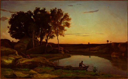 Jean-Baptiste-Camille Corot - Landscape with Lake and Boatman - 84.PA.79 - J. Paul Getty Museum