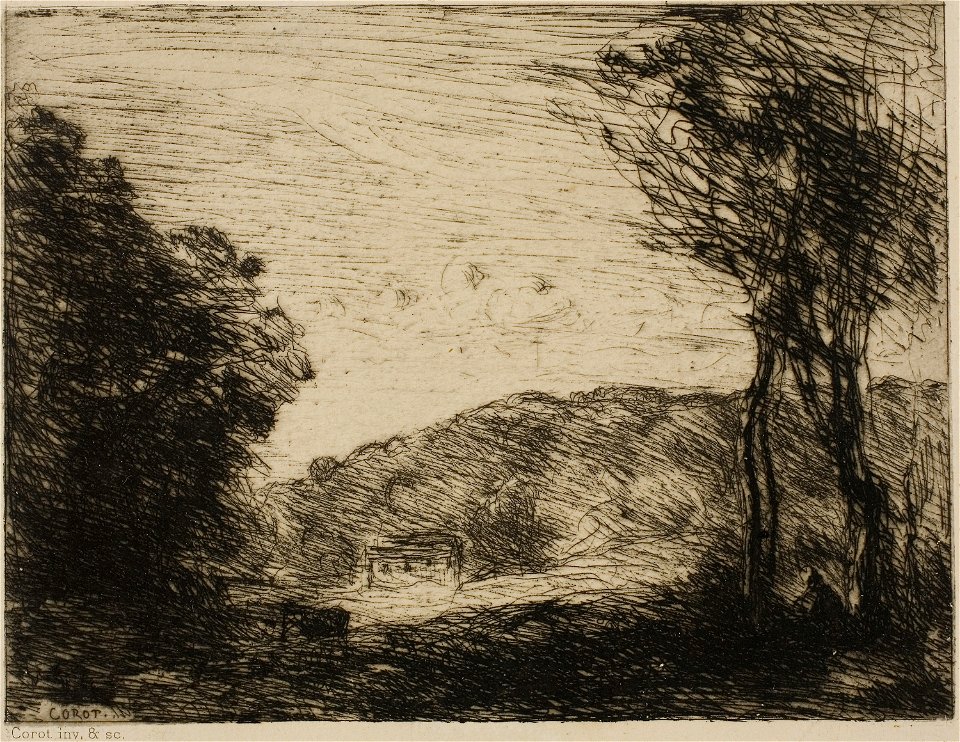 Corot - Wooded Countryside, 1866, 1927.2560