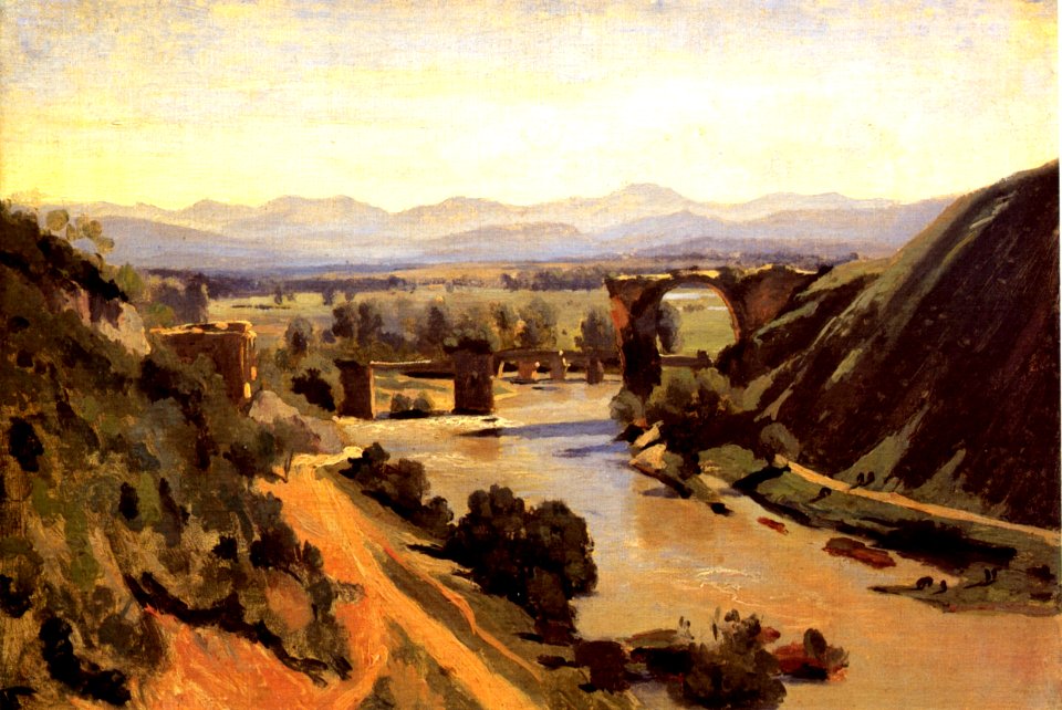 Corot The Augustan Bridge at Narni