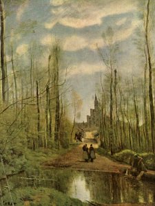 Jean-Baptiste-Camille Corot - The Church in Marissel