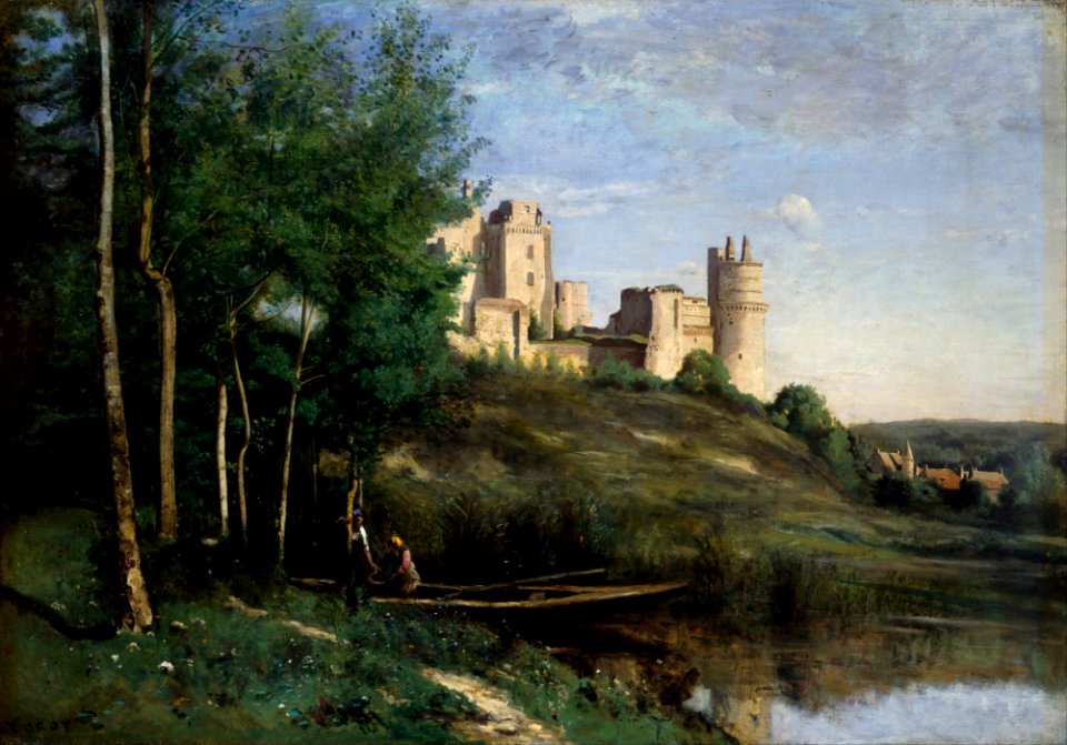 Jean-Baptiste-Camille Corot - Ruins of the Château de Pierrefonds - Google Art Project