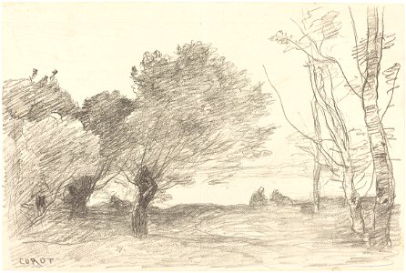 Corot - Willows and White Poplars (Saules et peupliers blancs), 1871, 1953.6.11
