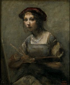 Corot - Young Girl Holding a Palette
