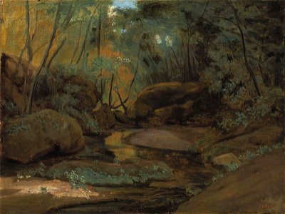 Corot - Civita Castellana, Torrent sous les arbres, R141, circa 1826-7